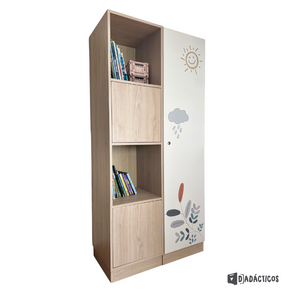 Estante organizador infantil doble - Naturaleza