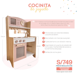 Cocinita de juguete infantil Dadácticos - Dadacticos