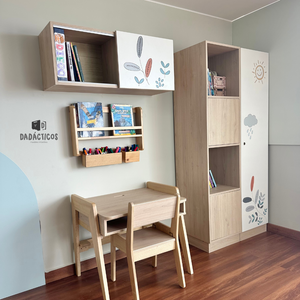 Estante organizador infantil doble - Naturaleza