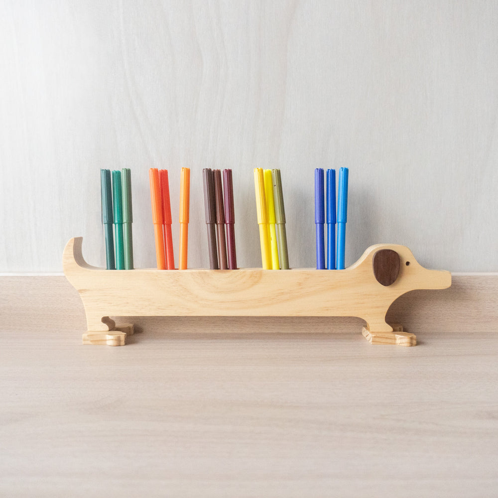 Portalapicero de perrito en madera para niños