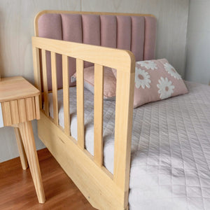 Cama ABY para niños Cabecera Tapizada Recta