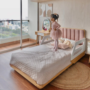 Cama ABY para niños Cabecera Tapizada Recta