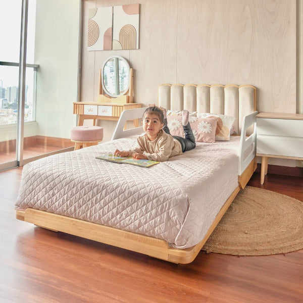 Cama ABY para niños Cabecera Tapizada Nube