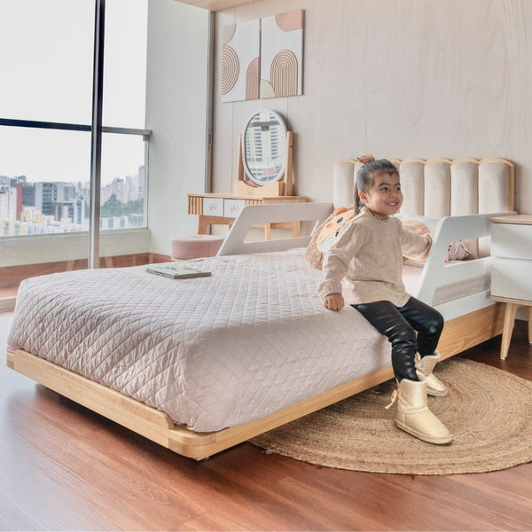 Cama ABY para niños Cabecera Tapizada Nube
