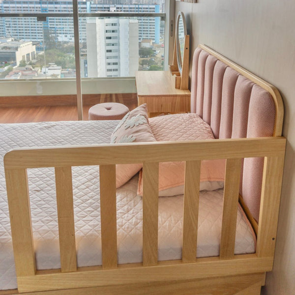 Cama ABY para niños Cabecera Tapizada Recta