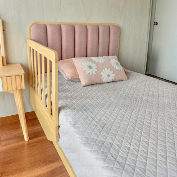 Cama ABY para niños Cabecera Tapizada Recta