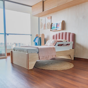 Cama EVA para niños evolutiva con cabecera tapizada (eliges el color del tapiz)