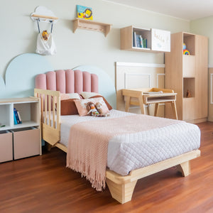 Cama ABY para niños Cabecera Tapizada (eliges el color del tapiz)