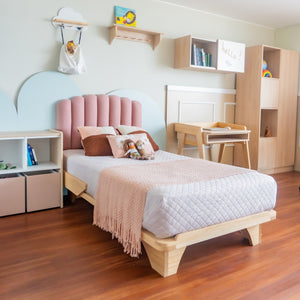 Cama ABY para niños Cabecera Tapizada (eliges el color del tapiz)