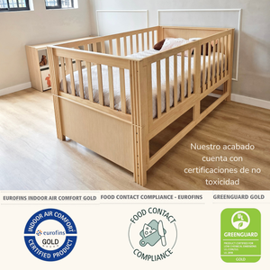 EMI - cama cuna convertible en cama de tamaño real