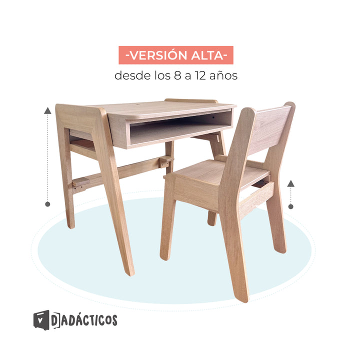 mesa de arte infantil para niños escritorio evolutivo de madera funcional
