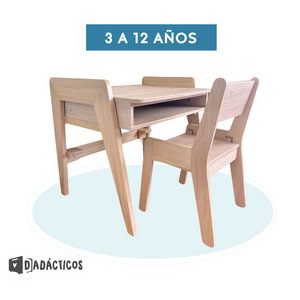mesa de arte infantil para niños escritorio evolutivo de madera funcional