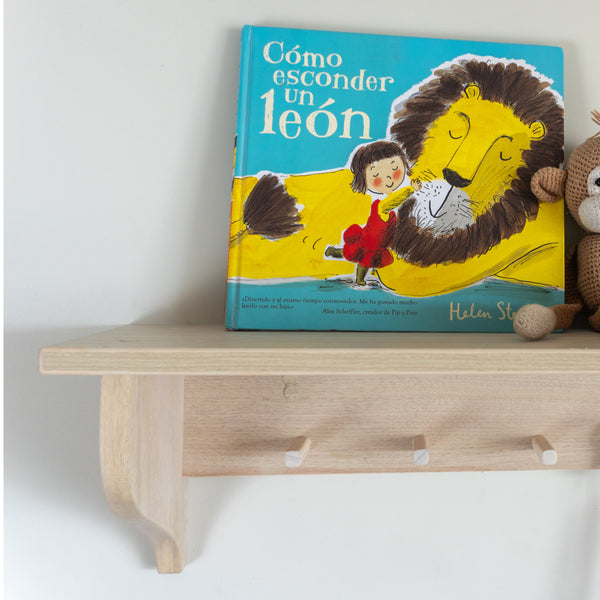  Repisa perchero infantil para niños de madera funcional montessori dadacticos