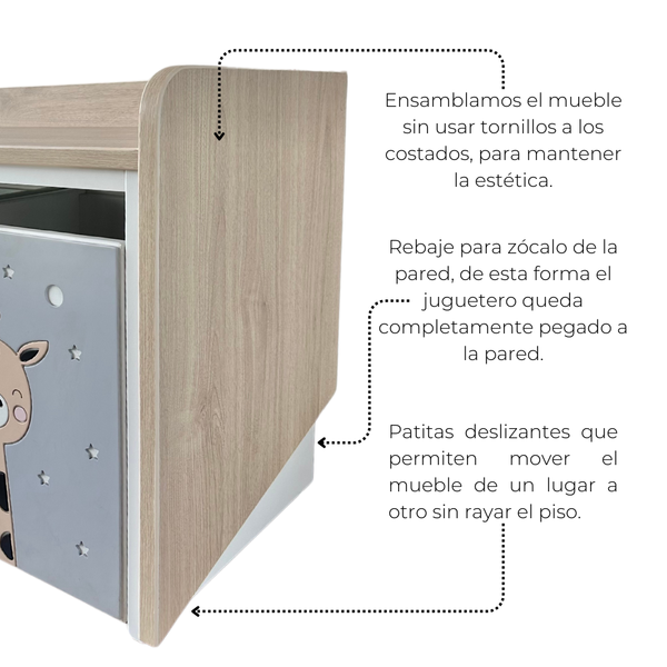 Escritorio juguetero y librero para niños