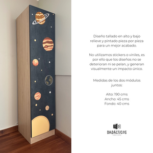 Estante organizador infantil - Planetas