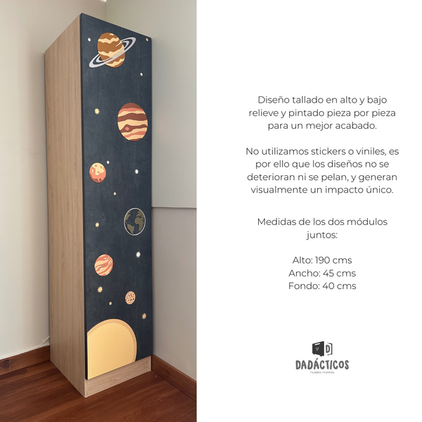 Estante organizador infantil - Planetas