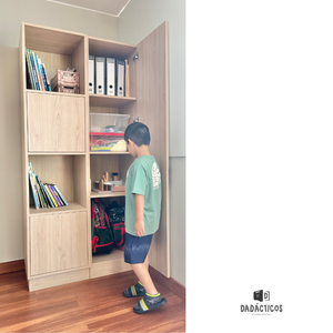 Estante organizador infantil doble - Planetas