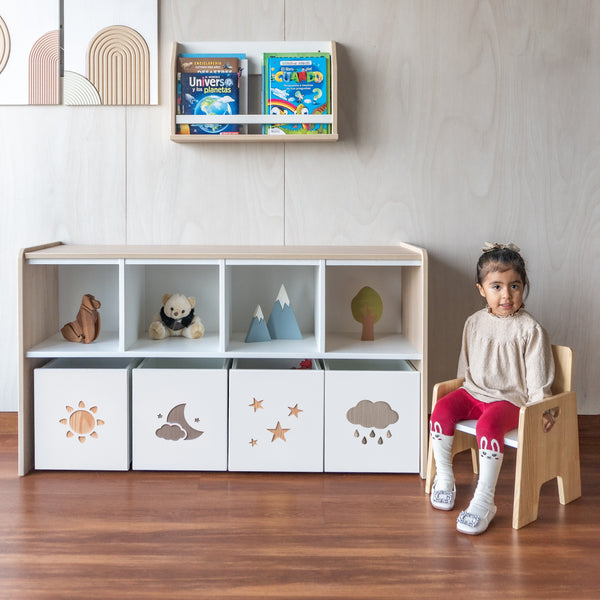 juguetero de 8 espacios modelo cielo para niños