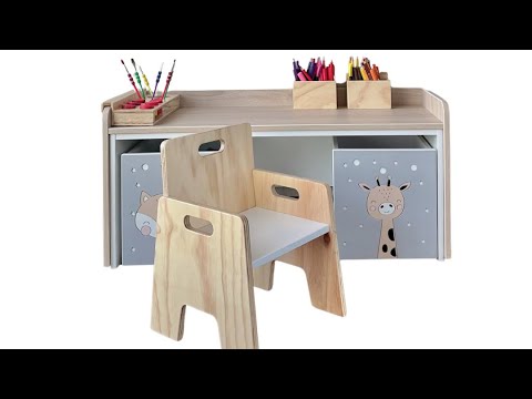 Escritorio juguetero y librero para niños