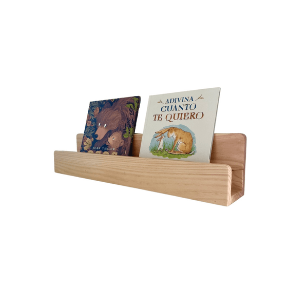 Repisa librero de madera natural - Dadacticos